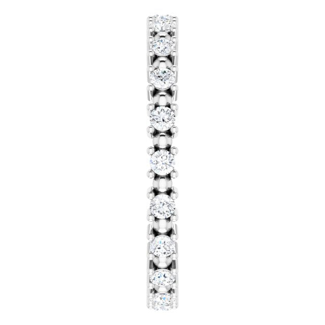 0.37 ct. Round Diamond Stackable Eternity Band-VIRABYANI
